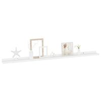 Wandschappen 2 st 115x9x3 cm wit - thumbnail