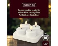 LED kaars Lumineo 485346 Herlaadbaar Binnenkant (4 Stuks) - thumbnail