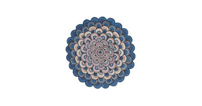 Ted Baker - Masquerade Round Blue 160008 - 150 rond Vloerkleed Ted Baker - Masquerade Round Blue 160008 - 150 rond Vloerkleed