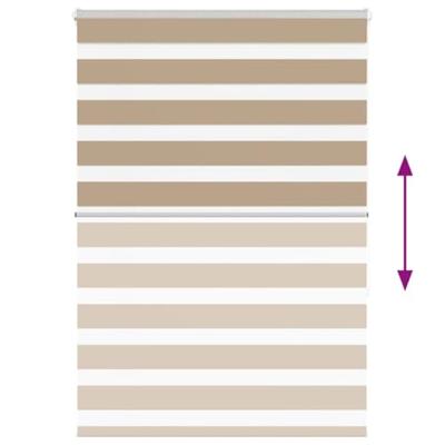 Zebra Blind 115x150 cm stofbreedte 110,9 cm polyester zandbruin