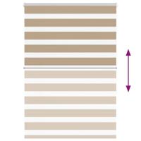 Zebra Blind 115x150 cm stofbreedte 110,9 cm polyester zandbruin - thumbnail