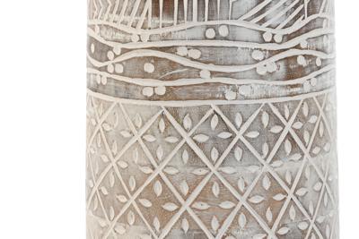 Vaas Home ESPRIT Wit Natuurlijk Mangohout Koloniaal 15 x 15 x 22,5 cm