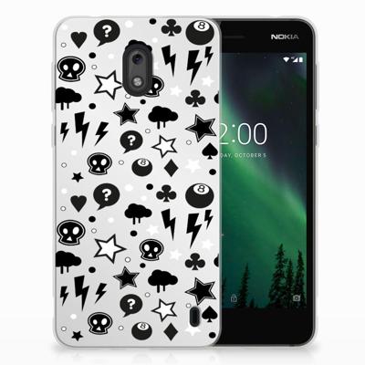 Silicone Back Case Nokia 2 Silver Punk