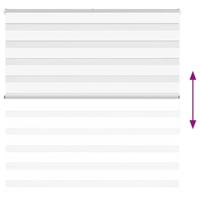 VidaXL Zebra rolgordijn 140x150 cm stofbreedte 135,9cm polyester wit - thumbnail