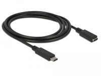 Delock 85534 USB 10 Gbps verlengkabel USB Type-C male naar female 1,5 m 4K PD 60 W - thumbnail