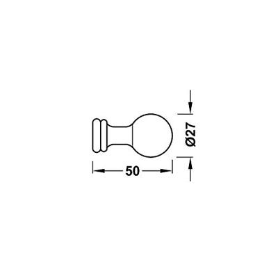 Handdoekhaak Tres Clasic Rond RVS Tres Handdoekhaak Tres Clasic Rond RVS Tres