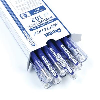 Gelschrijver pentel k110 mattehop m blauw | 12 stuks