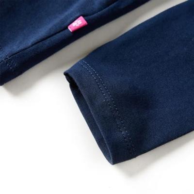Kindershirt met lange mouwen hertenprint 116 marineblauw Kindershirt met lange mouwen hertenprint 116 marineblauw