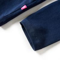 Kindershirt met lange mouwen hertenprint 92 marineblauw - thumbnail
