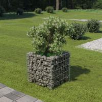 VidaXL Gabion plantenbak verhoogd 50x50x50 cm gegalvaniseerd staal - thumbnail