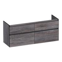 Brauer Delight Edge - Onderkast - 140 cm - met 4 Softclose Lades Greeploos en 2 Sifon Uitsparingen - Driftwood - thumbnail