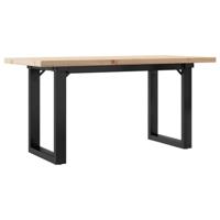Salontafel O-frame 90x40x45,5 cm grenenhout en staal - thumbnail