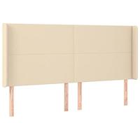 Boxspring met matras en LED stof crèmekleurig 160x200 cm - thumbnail