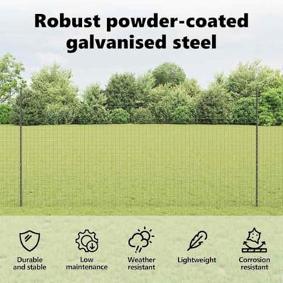 VidaXL Afrasteringspaal 11 pcs grijs 160 cm staal VidaXL Afrasteringspaal 11 pcs grijs 160 cm staal