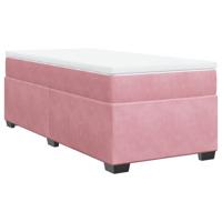 Boxspring met matras fluweel roze 100x200 cm - thumbnail