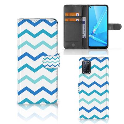 OPPO A72 | OPPO A52 | Telefoon Hoesje | Zigzag Blauw