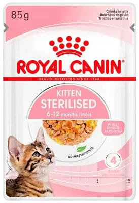 Royal Canin voor kittens Sterilised natvoer in gelei 85g