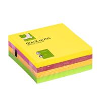 Q-CONNECT Quick Notes, ft 76 x 76 mm, 320 vel, geassorteerde neonkleuren - thumbnail