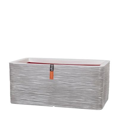 Capi nature rib nl kunststof plantenbak 73x39x32 cm ivoor