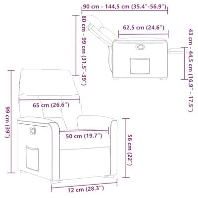 Sta-op-stoel verstelbaar stof bruin