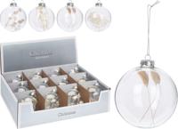 5 stuks! Kerstbal 100 mm glas met deco Nampook - Nampook - thumbnail