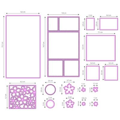 Nellie's Choice • multi frame dies lentebloemen 16st.