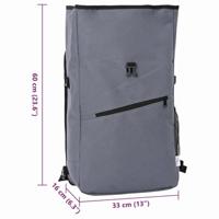 VidaXL Fietstas grijs 33 x 16 x 60 cm polyester - thumbnail