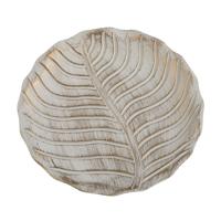 Middenstuk Versa Leaf B Wit Hout MDF 3 cm 3 x 40 x 40 cm - thumbnail