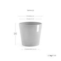 Ecopots Venice kunststof bloempot Taupe - Ø 27,7 cm - thumbnail