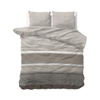 RoyalTextile - FL Stone Stripe Taupe Dekbedovertrek - 200 x 220 - thumbnail