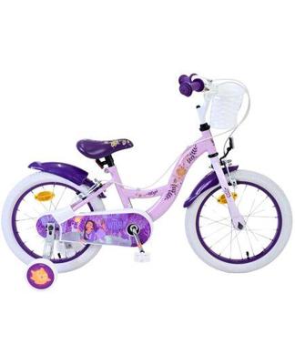 Wish Disney kinderfiets - meisjes - 16 inch - paars - twee handremmen