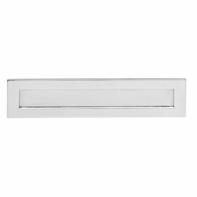 Briefplaat met veer chroom