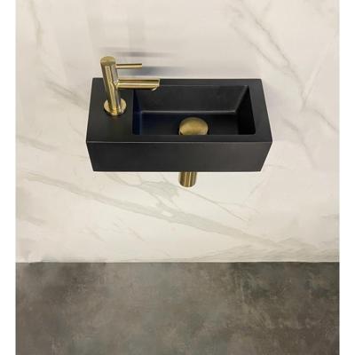 Wiesbaden Fonteinset Mini Rhea 36x18x9 cm Links Quartz Geborsteld Messing Goud