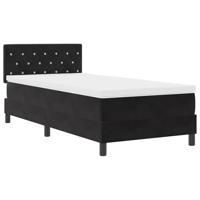 Boxspringbed met matras fluweel zwart 100x200 cm - thumbnail
