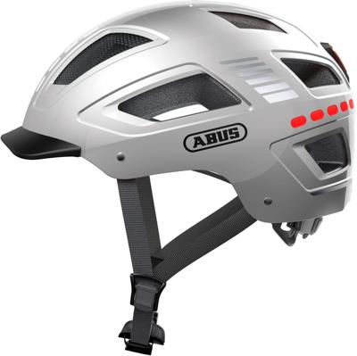 Abus helm hyban 2.0 led signal silver m 52-58cm Abus helm hyban 2.0 led signal silver m 52-58cm