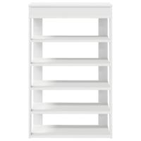 VidaXL Schoenenrek 60x30x98 cm bewerkt hout wit - thumbnail