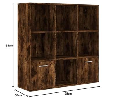 Boekenkast 98x30x98 cm gerookt eikenkleurig Boekenkast 98x30x98 cm gerookt eikenkleurig