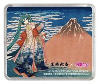 Katsushika Hokusai x Hatsune Miku 3D Magnet Thirty-six Views of Mount Fuji Fine Wind, Clear Morning - thumbnail