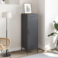 Hoge kast 36x39x113 cm staal antracietkleurig - thumbnail