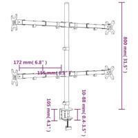 Monitorbeugel VESA 75/100 mm zwart staal - thumbnail