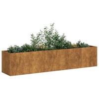 Plantenbak roestig 200x40x40 cm weervast staal - thumbnail
