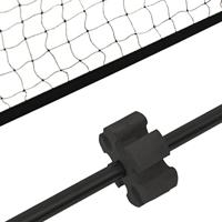 VidaXL Tennisnet 600x100x87 cm polyester zwart en rood - thumbnail