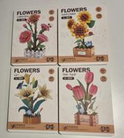 PlayfulMario Bloemenset 4 delig Houten Modelbouwset Creatief & Educatief - thumbnail