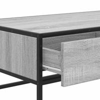 Salontafel 100x50x35 cm bewerkt hout en metaal grijs sonoma - thumbnail