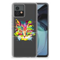 Motorola Moto G72 Telefoonhoesje met Naam Cat Color - thumbnail