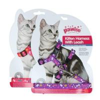 Pawise Kitten Harness Leash-Pink/Purple S - thumbnail