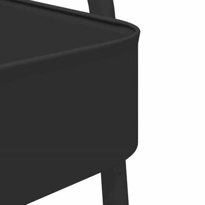 VidaXL Opbergtrolley 3-laags 42x41,5x77 cm staal zwart VidaXL Opbergtrolley 3-laags 42x41,5x77 cm staal zwart