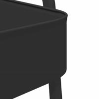 VidaXL Opbergtrolley 3-laags 42x41,5x77 cm staal zwart - thumbnail