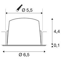 SLV 1005527 NUMINOS XS LED-inbouwlamp LED vast ingebouwd Wit - thumbnail