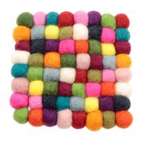 Vilten Onderzetter Multicolor (vierkant) - thumbnail